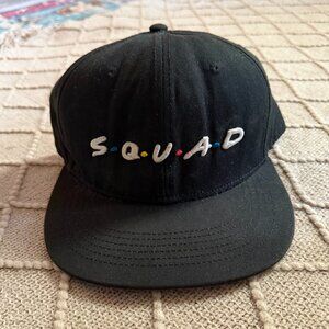 S.Q.U.A.D Friends Theme Black Snapback Hat